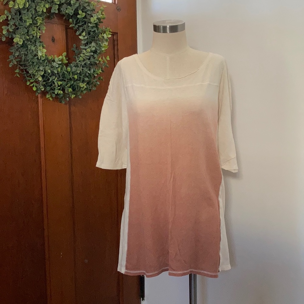 Free people terracotta ombré box tee